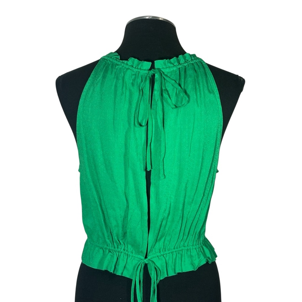Lulu’s – Let Good Times Roll Green Open Back Sleeveless Crop Top – Medium - Picture 7 of 11